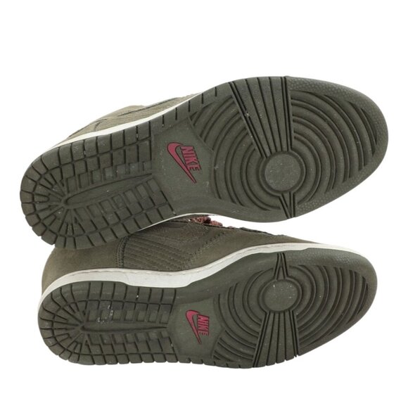 Nike Dunk Sky Hi Medium Olive Green Suede Sneakers Wedge Heelm Womens Size 8 NWB - Picture 11 of 12
